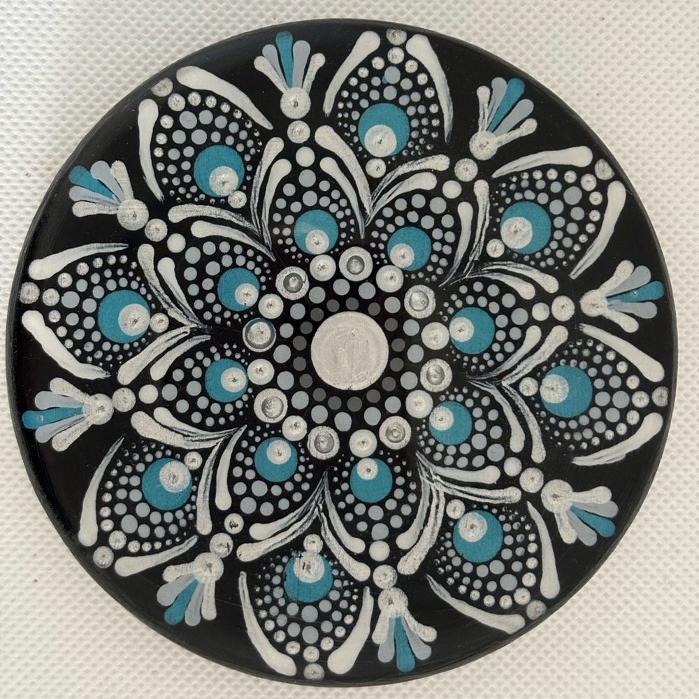 Set of 6 hand- painted coasters.